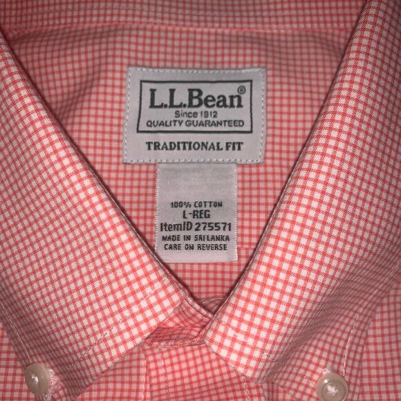 L.L. Bean traditional fit button up sz L - Picture 6 of 8